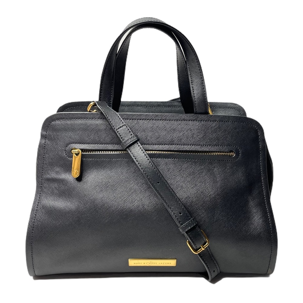 Marc by Marc Jacobs | Luna Saffiano Alaina Satchel Bag in Black